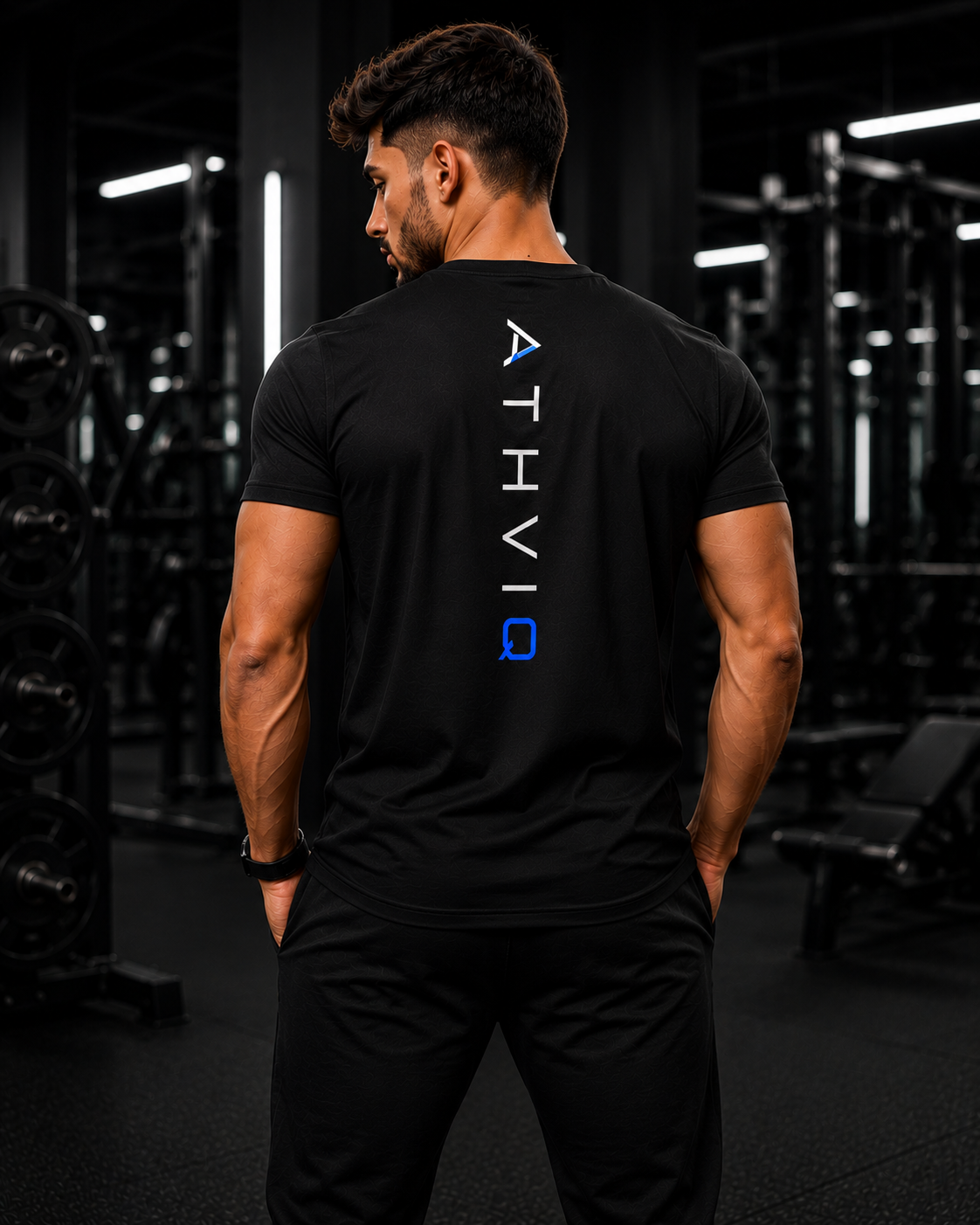 ATHVIQ Core Performance Tee – Grey (Back Design) - 5