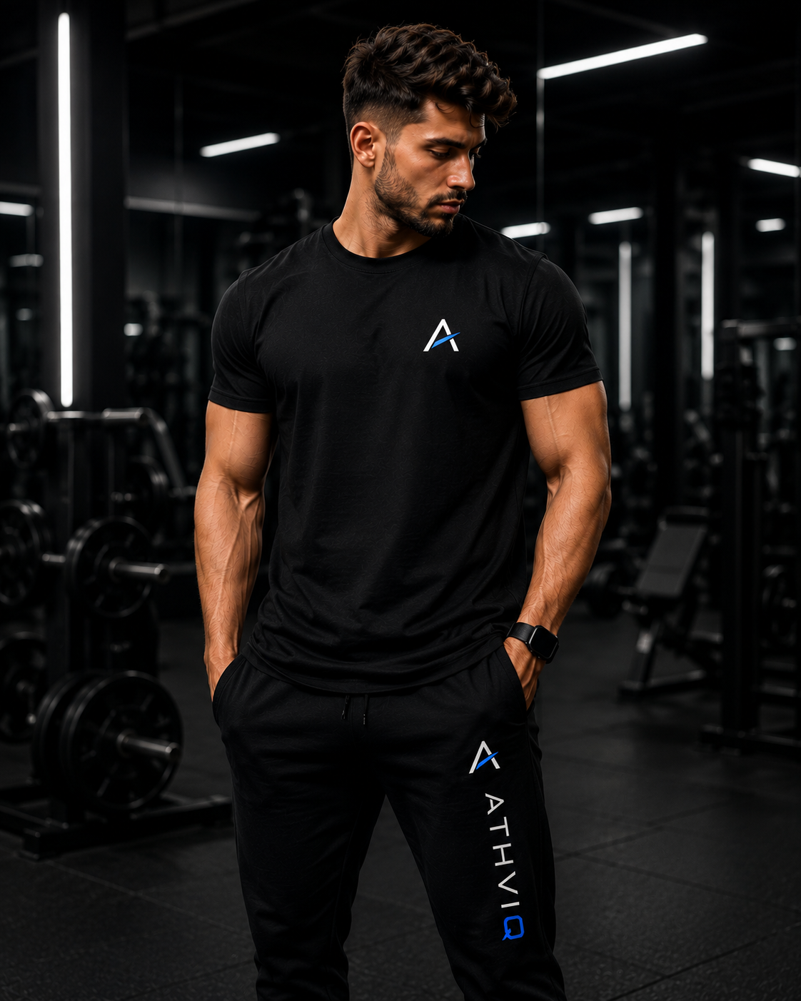 ATHVIQ Core Performance Tee – Grey (Back Design) - 4