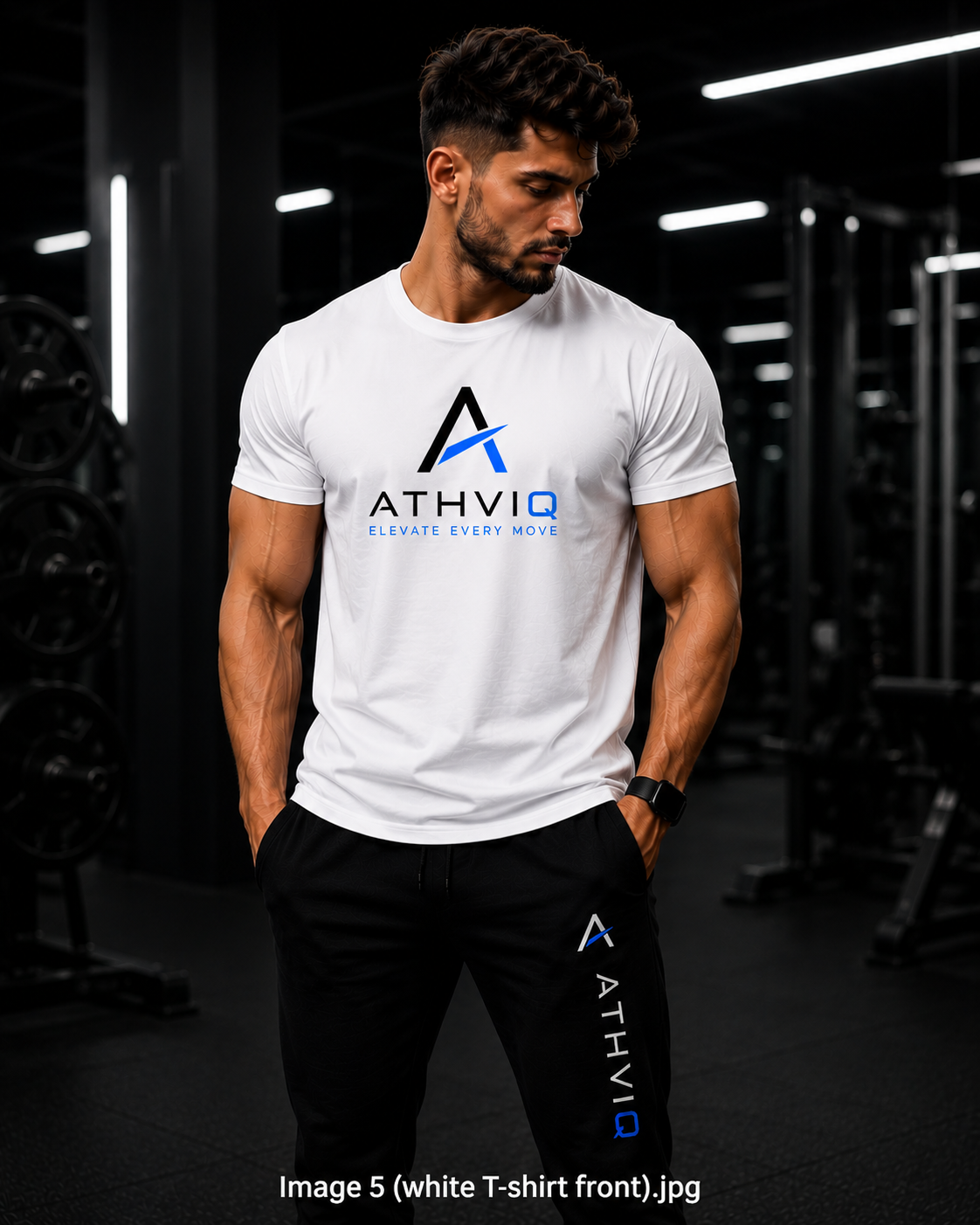 ATHVIQ Elite Performance Tee – White (Back Design)